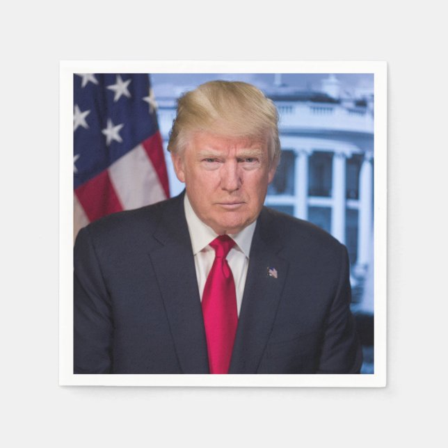 Servilleta De Papel Retrato presidencial oficial de Donald Trump (Anverso)