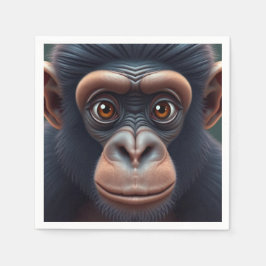 Servilleta De Papel Retrato satírico de Chimpanzee Anime