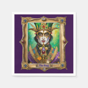 Servilleta De Papel Retratos del Reino de Mardi Gras - El Rey