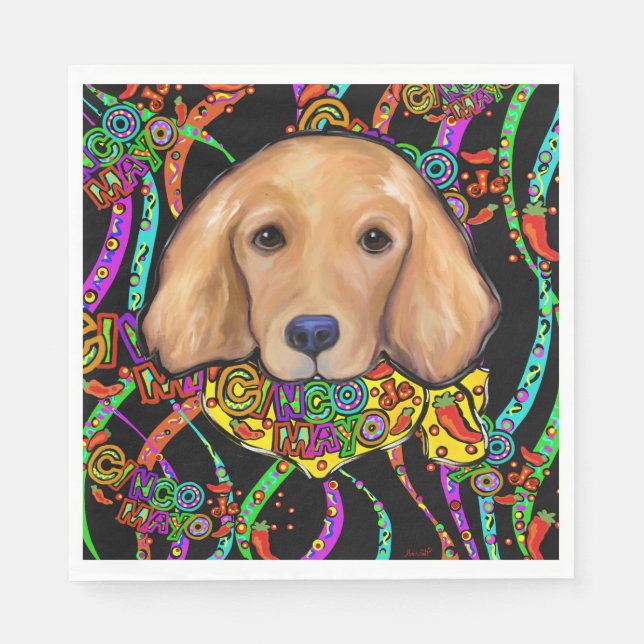 Servilleta De Papel Retriever Dorado (Anverso)