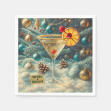 Retro 50s Merry & Bright Christmas Flurry Martini
