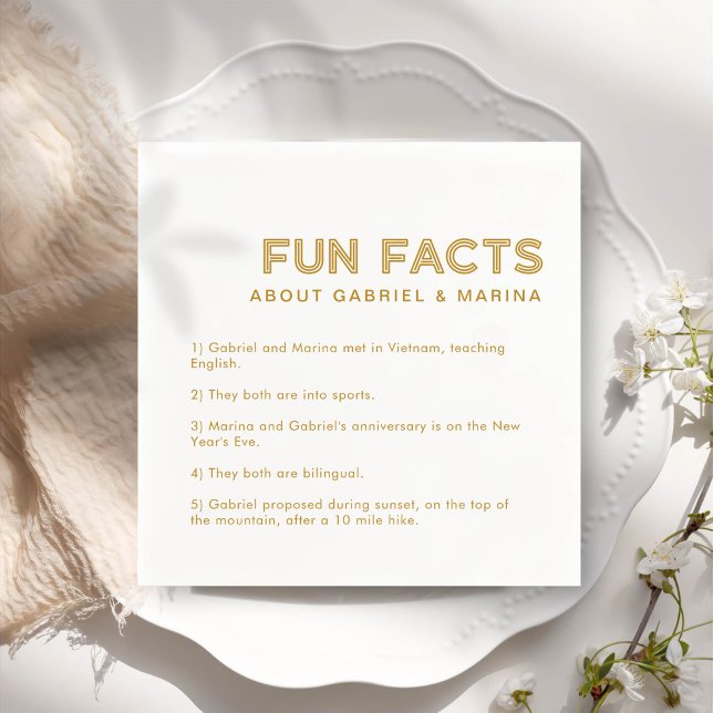 Servilleta De Papel Retro 5 Fact Boda (Subido por el creador)