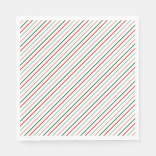 Servilleta De Papel Retro Baby Está Frío Afuera Rayas de Navidad