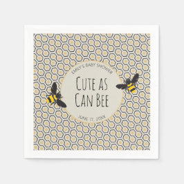 Servilleta De Papel Retro Bees y Honeycomb Baby Shower