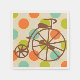 Servilleta De Papel Retro Bicicleta Cocktail Napkin