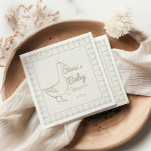 Retro Blue Silly Goose Mano Derramado Niño Ducha