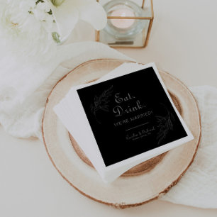 Servilleta De Papel Retro Boho come bebida Somos Bodas casados
