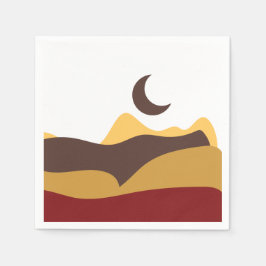 Servilleta De Papel Retro Boho Moon
