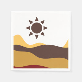 Servilleta De Papel Retro Boho Sun