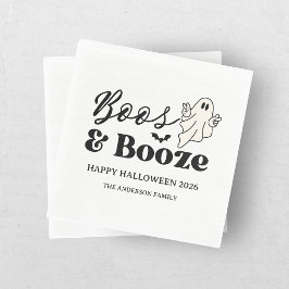 Servilleta De Papel Retro Boos & Booze Espeluznante Halloween