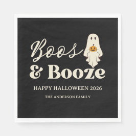 Servilleta De Papel Retro Boos & Booze Halloween espeluznante