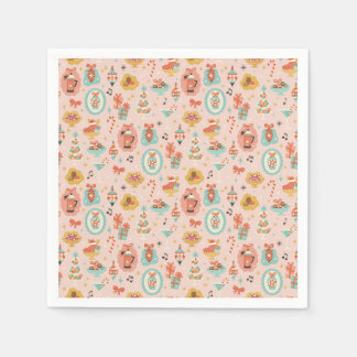 Servilleta De Papel Retro Christmas Napkins