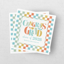 Servilleta De Papel Retro Class of Congrats Graduation  