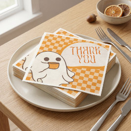 Servilleta De Papel Retro Cute Fantasma Halloween Gracias