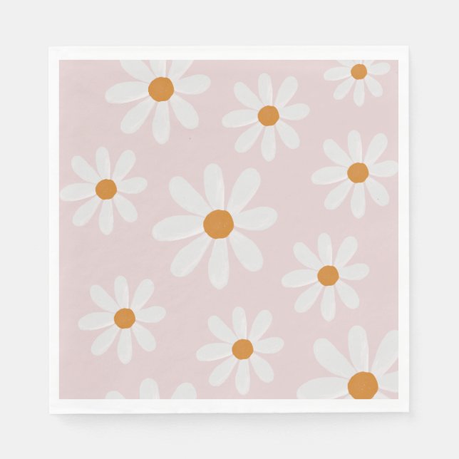 Servilleta De Papel Retro Daisy Fiesta Napkin (Anverso)