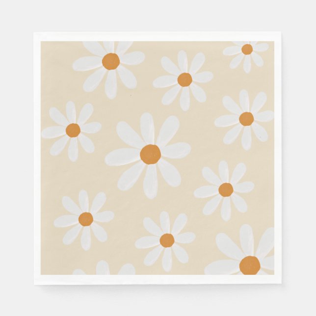 Servilleta De Papel Retro Daisy Fiesta Napkin (Anverso)
