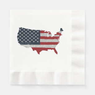 Servilleta De Papel Retro de bandera de Estados Unidos