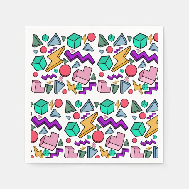 Servilleta De Papel Retro de cosecha estética de los años 80 (Anverso)