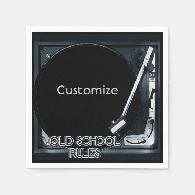 Servilleta De Papel Retro de las reglas de la vieja escuela (Anverso)