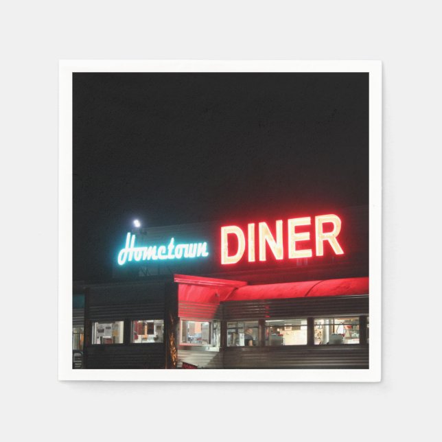 Servilleta De Papel Retro Diner (Anverso)
