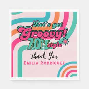 Servilleta De Papel Retro Disco del personalizado 70 Boogie Groovy