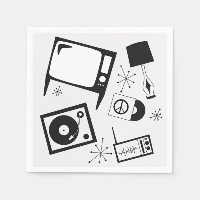 Servilleta De Papel Retro, diseños domésticos (Anverso)