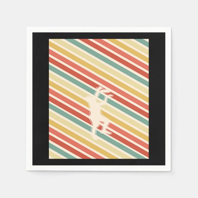 Servilleta De Papel Retro Frisbee Disc (Anverso)