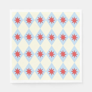 Servilleta De Papel Retro Funhaus Estrella de Diamante de Circo