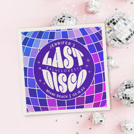 Servilleta De Papel Retro Groovy Last Disco Bachelorette Weekend Fiest