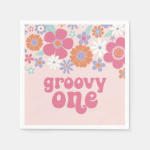 Retro Groovy Uno Floral Rosa
