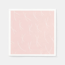 Servilleta De Papel Rétro Guiones Abstractos Cálidos | Polvo Rosa