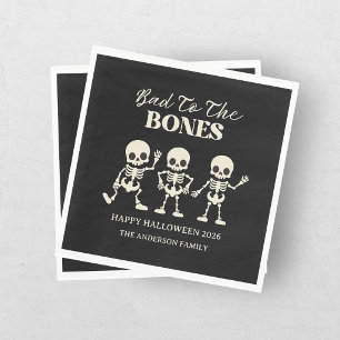 Servilleta De Papel Retro Malo Para Los Huesos Tocante Halloween