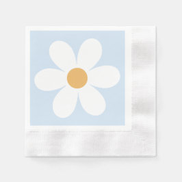 Servilleta De Papel Retro margarita boho azul