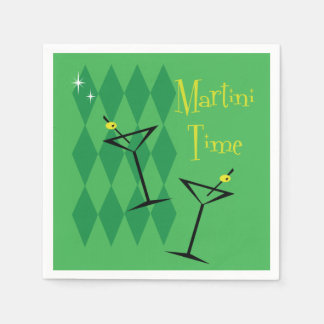 Servilleta De Papel Retro Martini