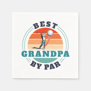 Servilleta De Papel Retro Mejor Abuelo Por El Día De Los Padres Person