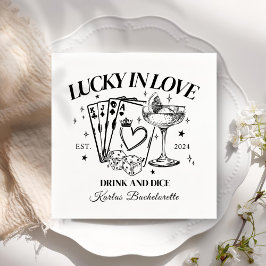 Servilleta De Papel Retro Moderno cóctel Black Bachelorette Party