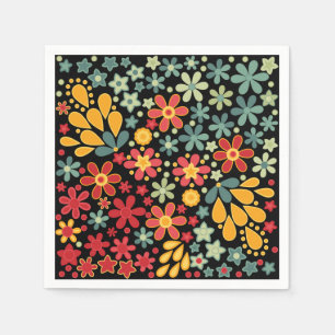 Servilleta De Papel Retro.  Motivos florales 2