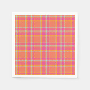 Servilleta De Papel Retro rosa caliente con Naranja y azul redondo Pi
