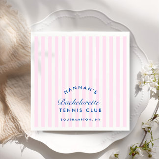 Servilleta De Papel Retro Rosa Último Swing Antes Del Ring Tenis Bach