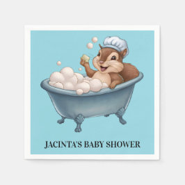 Servilleta De Papel Retro Squirrel Baby Shower