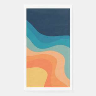 Servilleta De Papel Retro style waves decoration