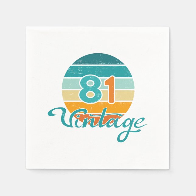 Servilleta De Papel Retro Sunset 81 Vintage Distressed (Anverso)