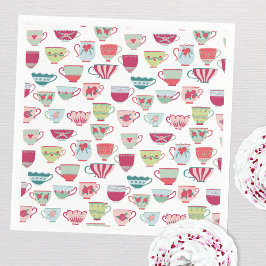 Servilleta De Papel Retro Tea Fiesta Moderno Pastel