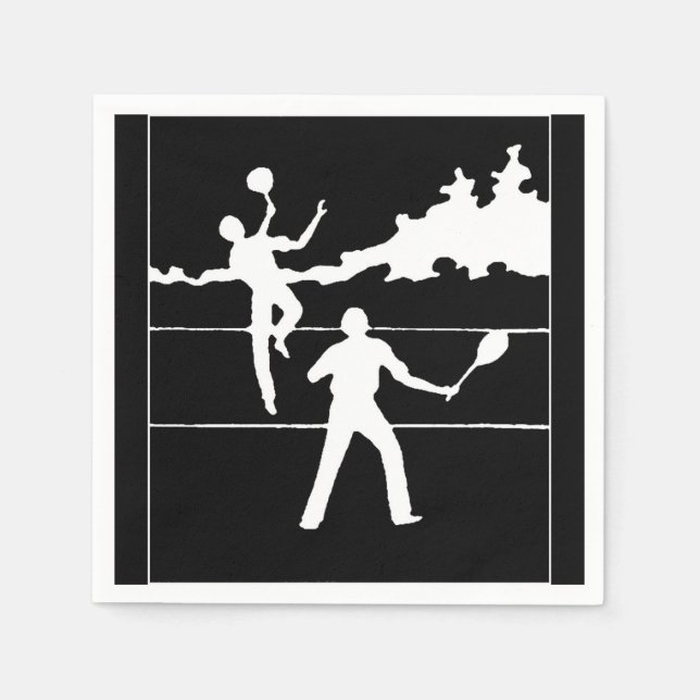 Servilleta De Papel Retro Tenis Silhouette Paper Napkin (Anverso)