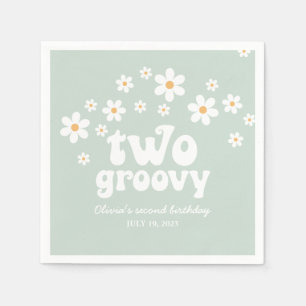 Servilleta De Papel Retro Two Groovy margarita boho floral segundo cum