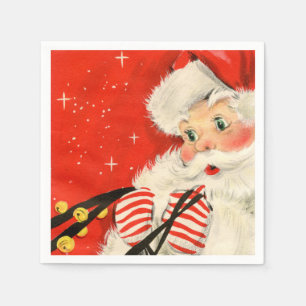 Servilleta De Papel retro vintage Christmas Santa
