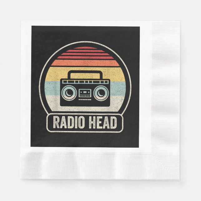 Servilleta De Papel Retro Vintage Radio Head (Anverso)