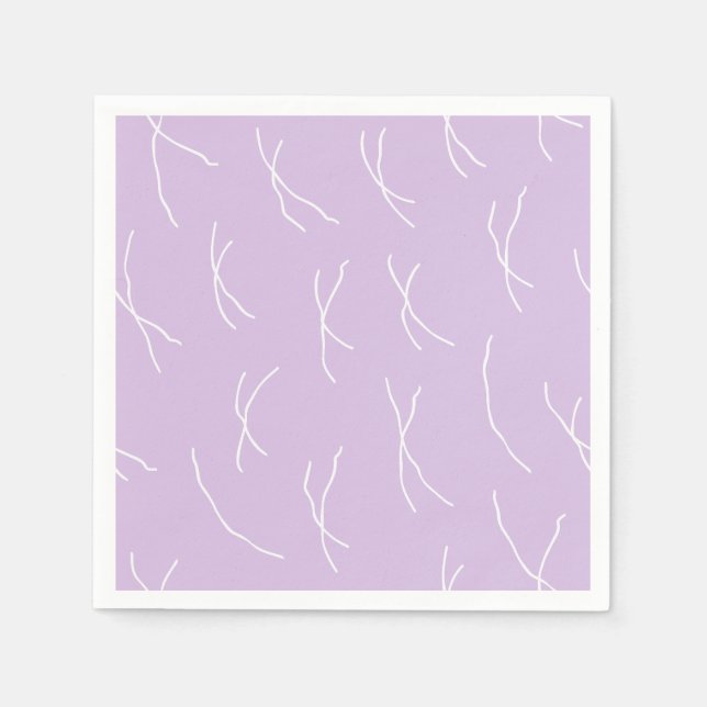 Servilleta De Papel Retro Warm Abstract Dashes | Soft Lilac (Anverso)