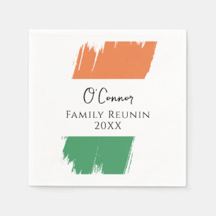 Servilleta De Papel Reunión de familia del apellido irlandés Custo