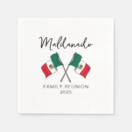 Servilleta De Papel Reunión de la familia Bandera de México